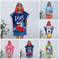 Пончо пляжное детское из микрофибры 60х120 см. Colorful арт. 523-8
