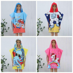 Пончо дитяче пляжне з мікрофібри 60х120 см. Colorful арт. 523-8