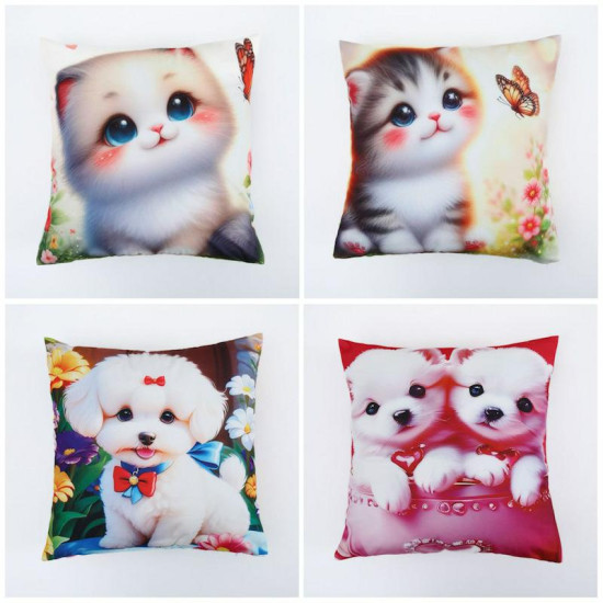 Наволочка на молнии из микрофибры Colorful Асорти 45х45 см арт. 523-14