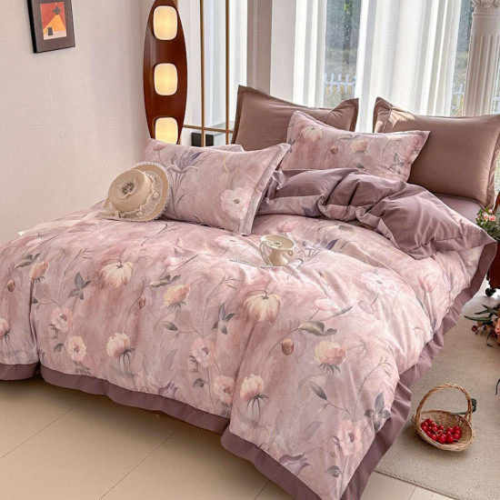 Постельное бельё двуспальное с фактурой хлопка 180х200 см Colorful арт. 04-167/01