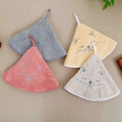 Рушник кухонний з мікрофібри Malloory Котик круглий арт. 9325