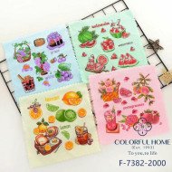 Серветка із мікрофібри Colorful Фрукти 30х30 см арт. 7382