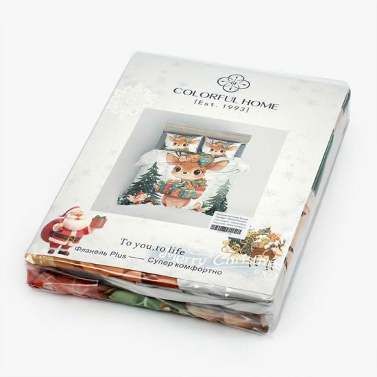 Постельное бельё евро из фланели 200х230 Colorful 04-77/10