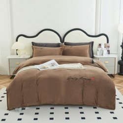 Постельное бельё двуспальное велюровое 180х210 см Моника Koloco арт. 16-409/1