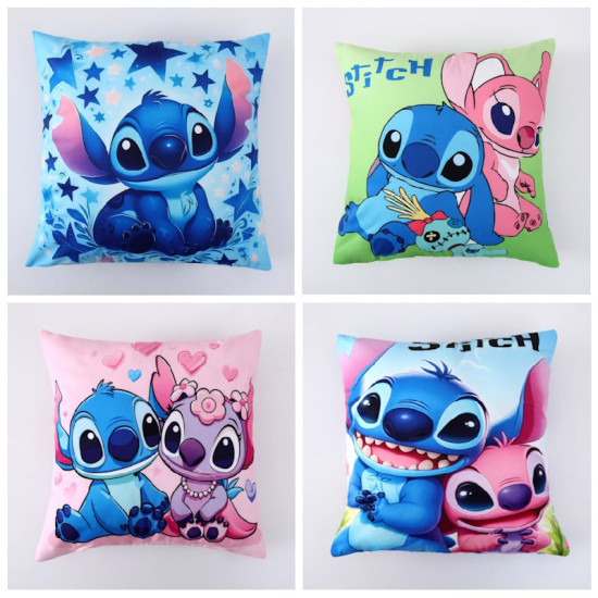 Наволочка на молнии из микрофибры Colorful Стич 45х45 см арт. 523-19