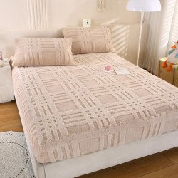 Простынь на резинке двуспальная из микрофибры Colorful с наволочками 160х200 + 50х70 см арт. 03-25/3