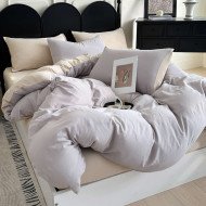 Постельное бельё двуспальное из муслина Colorful с простынёй на резинке 180х220 см арт. 04-144/07