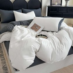 Постельное бельё евро из муслина Colorful с простынёй на резинке 200х230 см арт. 04-144/04