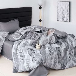 Постельное бельё двуспальное из фланели Colorful с простынёй на резинке 180х220 см арт. 04-141/04