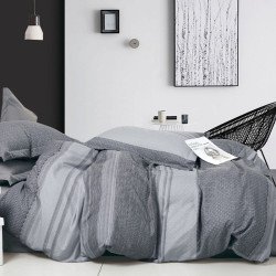 Постельное бельё двуспальное из фланели Colorful с простынёй на резинке 180х220 см арт. 04-141/11