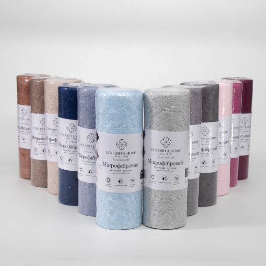 Салфетка из микрофибры многоразовая 25х25 см Colorful в рулоне арт. 515-15