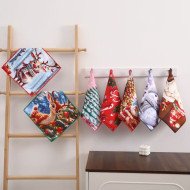 Серветка із мікрофібри з новорічним малюнком 30х30 см Colorful арт. 523-45
