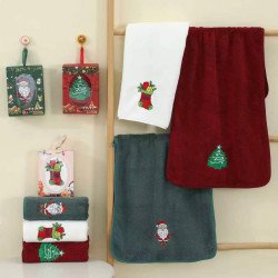 Полотенце кухонное из микрофибры с новогодним рисунком 35х70 см Colorful арт. 501-299