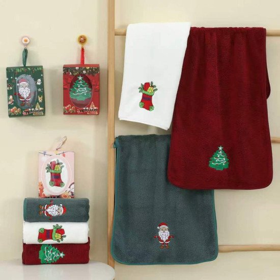 Полотенце кухонное из микрофибры с новогодним рисунком 35х70 см Colorful арт. 501-299