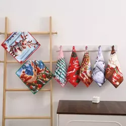 Серветка із мікрофібри з новорічним малюнком 30х30 см Colorful арт. 523-45